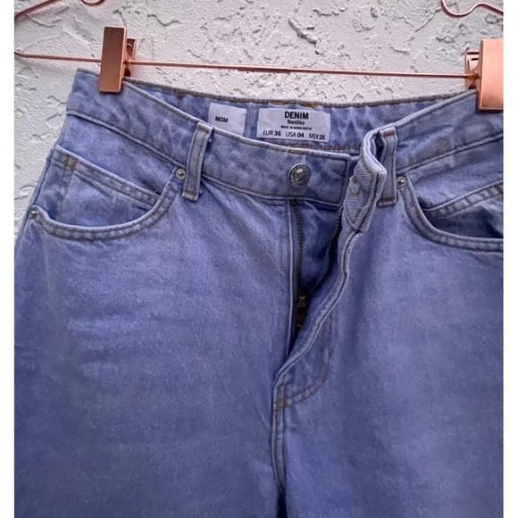 Bershka DENIM Womens Cotton Tapered Leg Mom Jeans Sz 4 - Picture 12 of 15